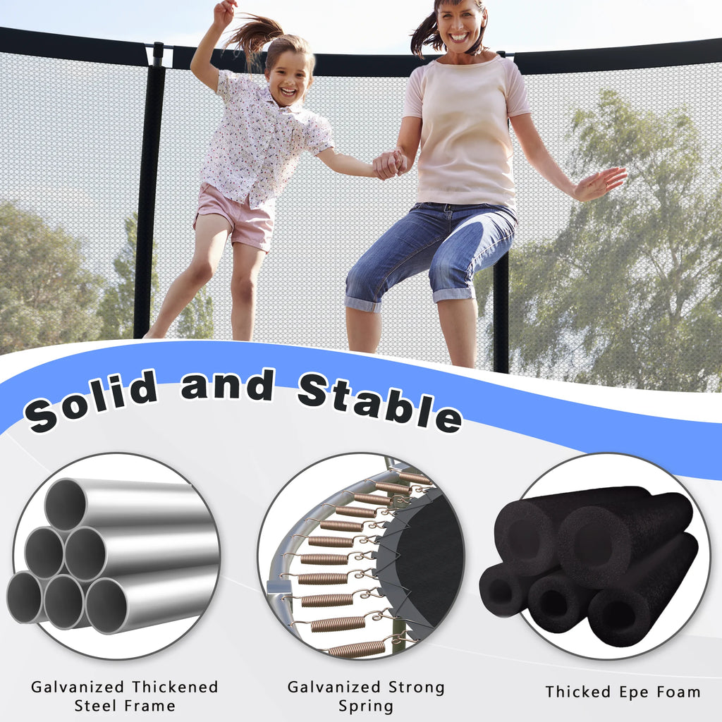 16 FT Trampoline with Safety Enclosure Net and Ladder C376