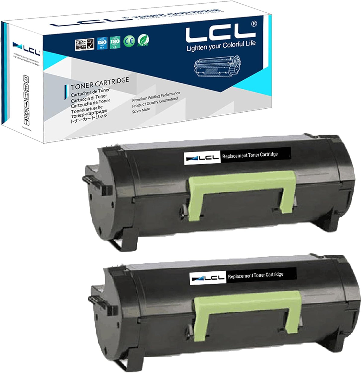 Compatible Toner Cartridge Replacement for Lexmark 60F1000 (2-Pack Black) E444347