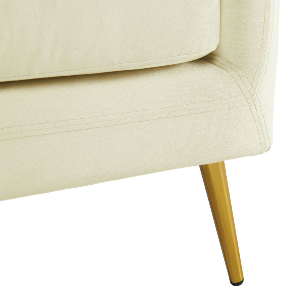 Cream Accent Chair with Gold Legs O662521