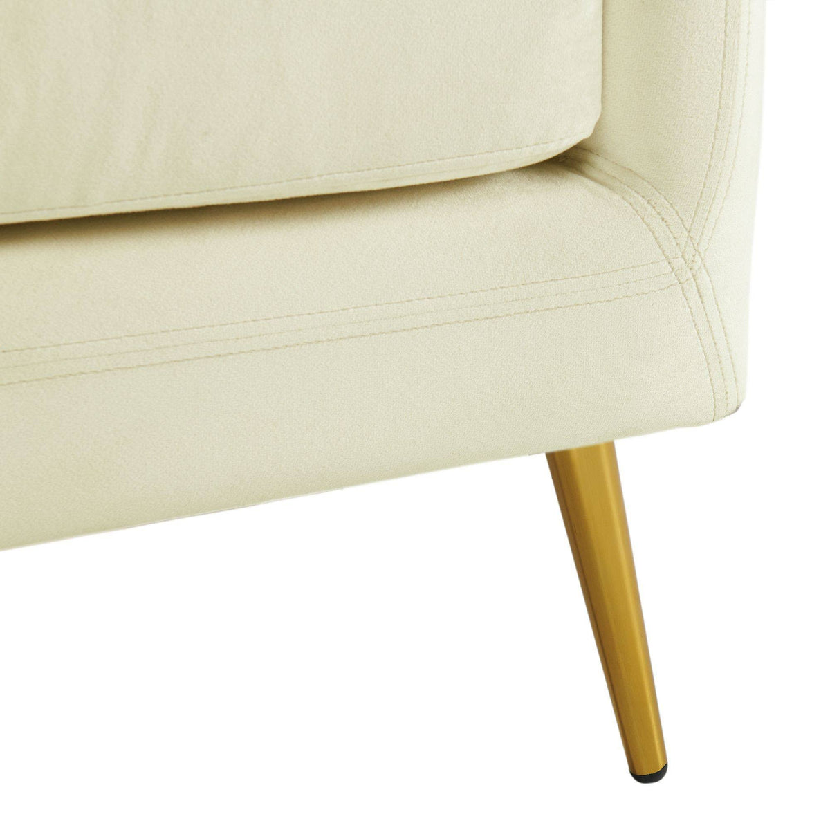 Cream Accent Chair with Gold Legs O662521