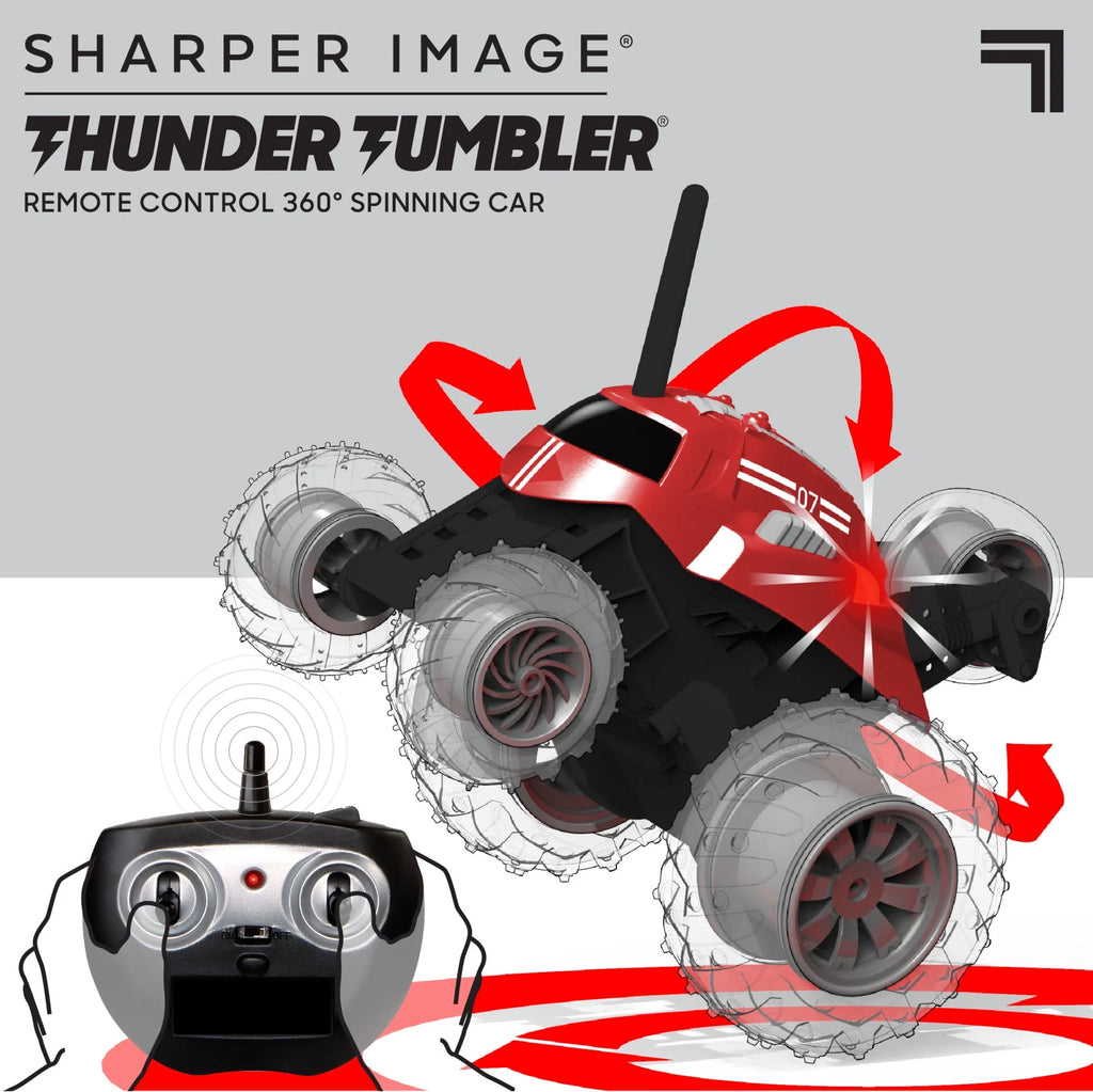 Red Remote Control 360 Spinning Car 2 pcs Q7865