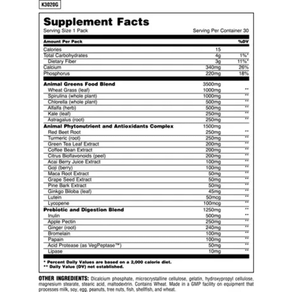 Greens Dietary Supplement 30 Packs X8118