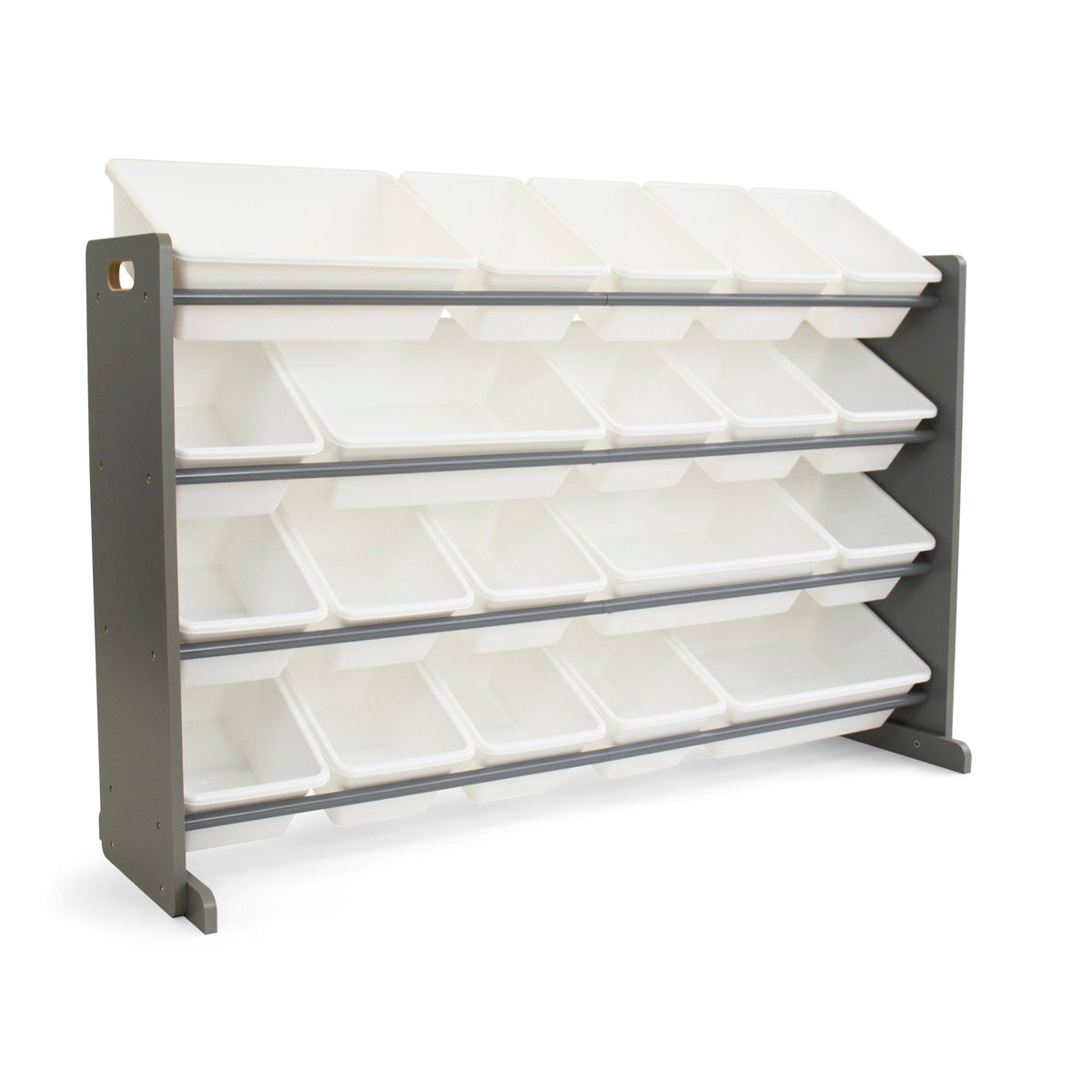 Grey and White Extra Large Storage Organizer with 20 Plastic Bins V503892
