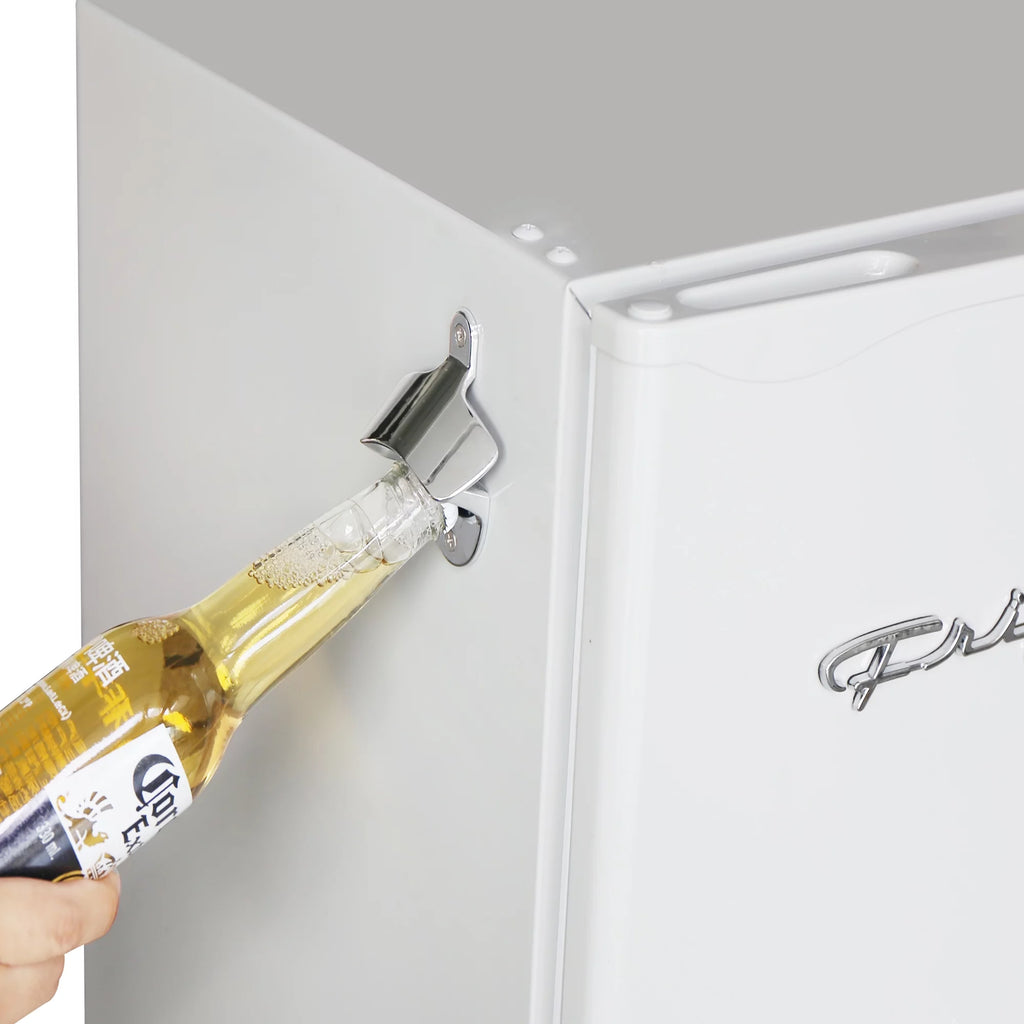 3.2 Cu Ft Retro Mini Fridge White B74734