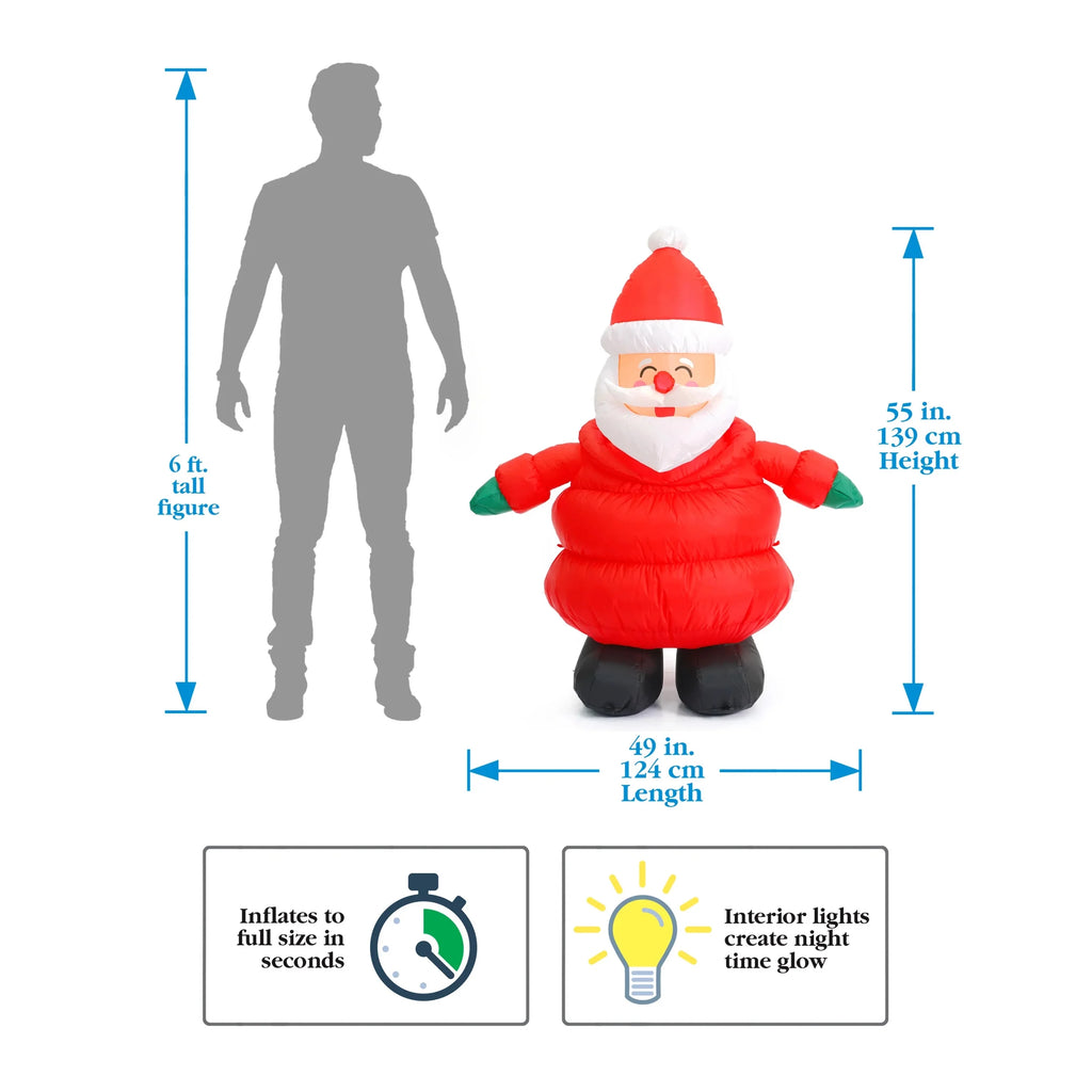 Lighted Christmas Inflatable Santa E24650
