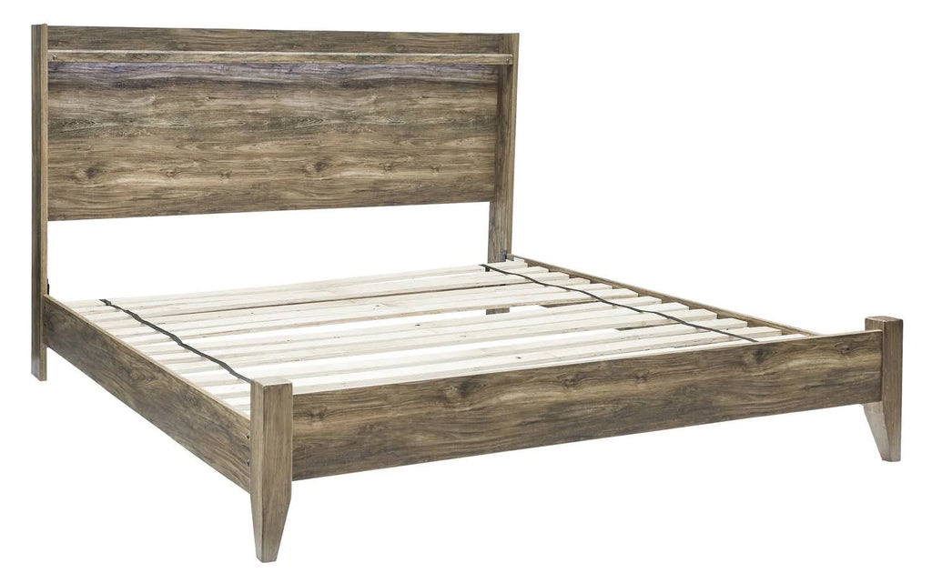 Brown King Panel Bed T10280