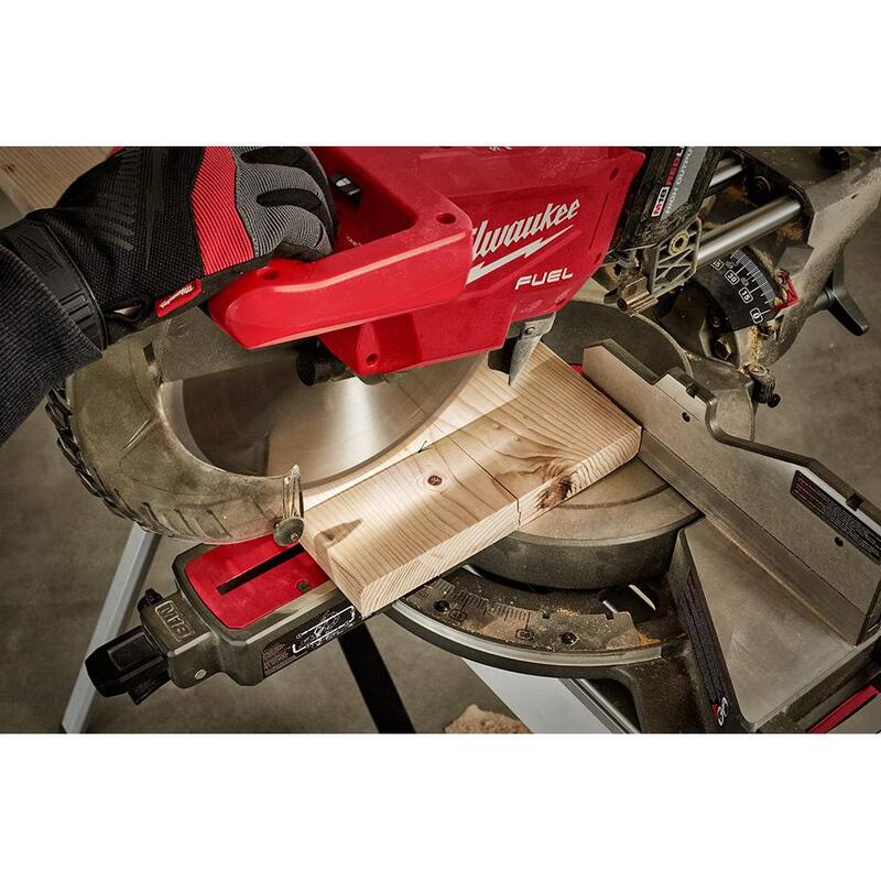 18V Lithium-Ion Brushless Cordless 12 in. Dual Bevel Sliding Compound Miter Saw Kit with Stand and Battery L902770
