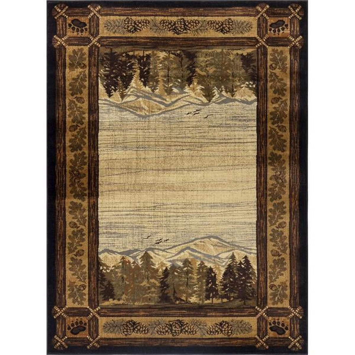 Black Rectangle Rug H49906