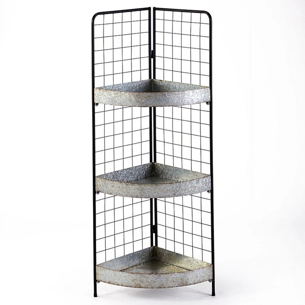 3 Tier Metal Corner Shelf G3056
