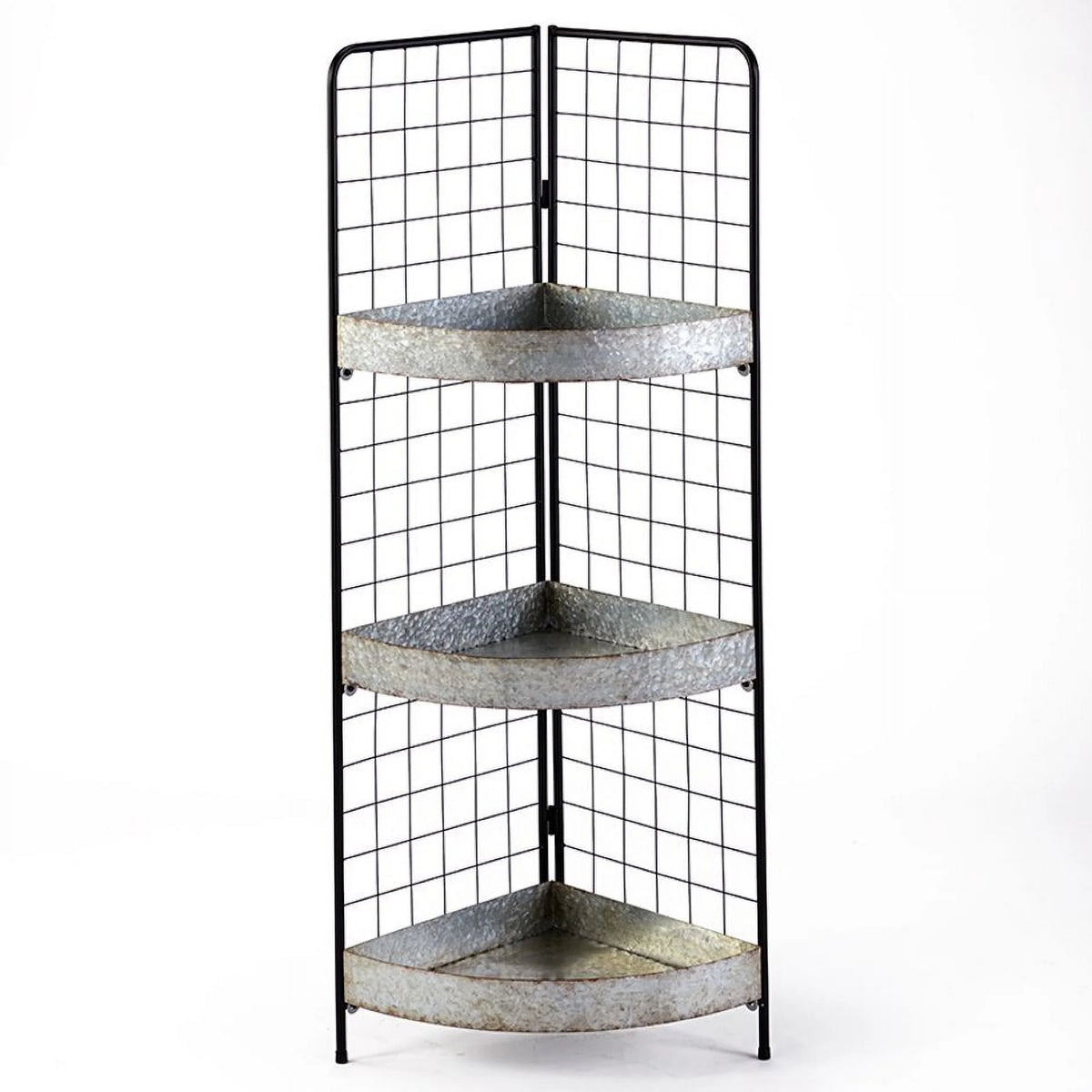 3 Tier Metal Corner Shelf G3056