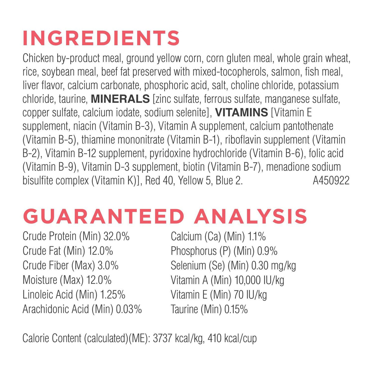 Salmon High Protein Dry Cat Food K164