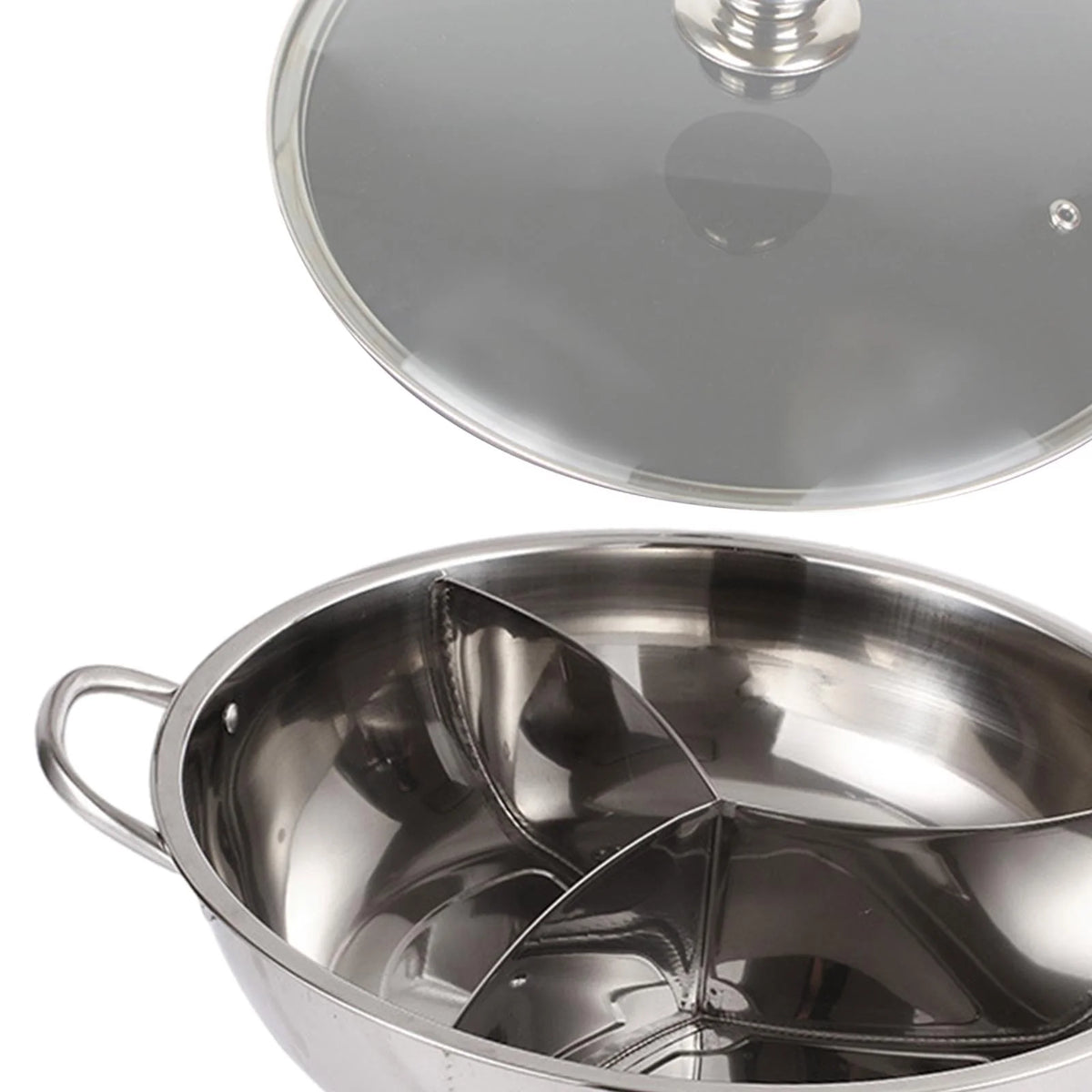 Three Sided Tabletop Hot Pot Cookware 31.2cm B325