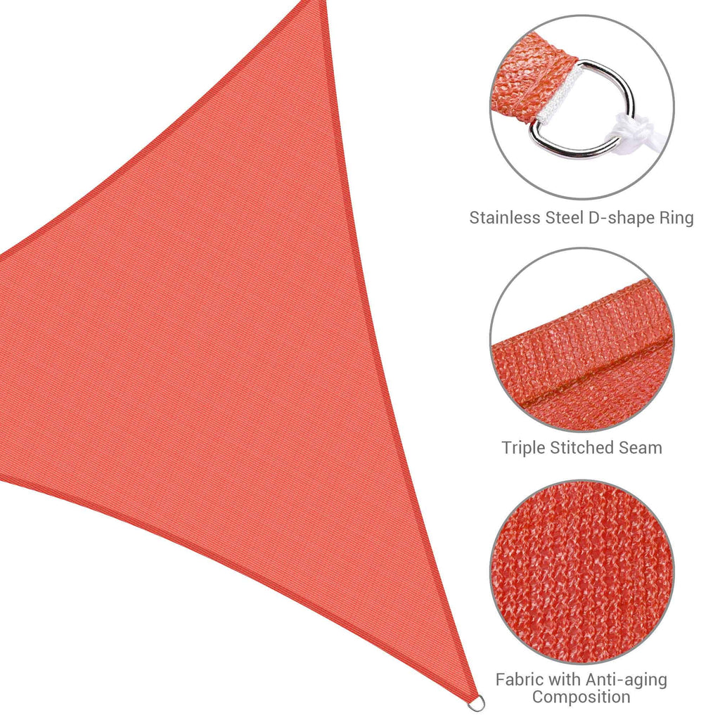 Red Triangle Sun Shade Sail Canopy N264
