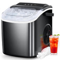 Countertop Ice Maker with Self-Cleaning, 26.5lbs/24Hrs, 9 Bullet Ice Cubes in 6 Mins, Ice Basket and Scoop I6056