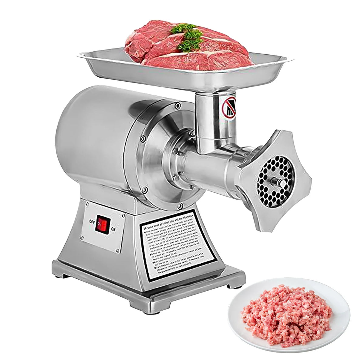 Commercial Electric Stainless Steel Meat Grinder 150 kg p/h 110V T5460