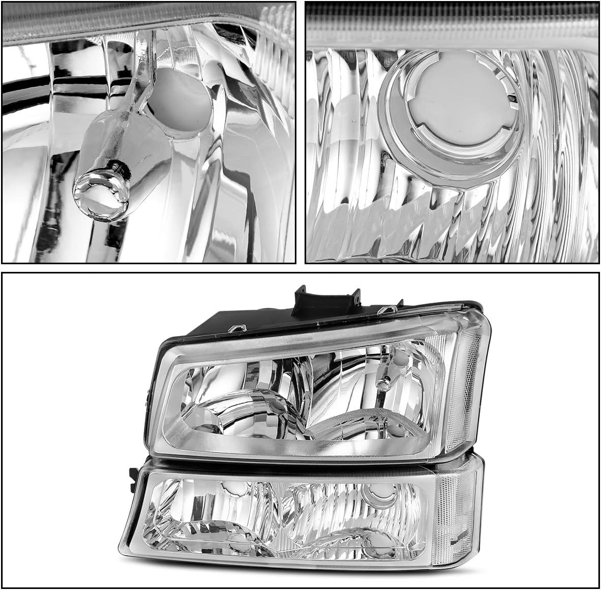 Headlight Assembly and Taillights Combo D6777