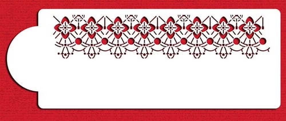 Victorian Crochet Tier 1 Cake Stencil I4866