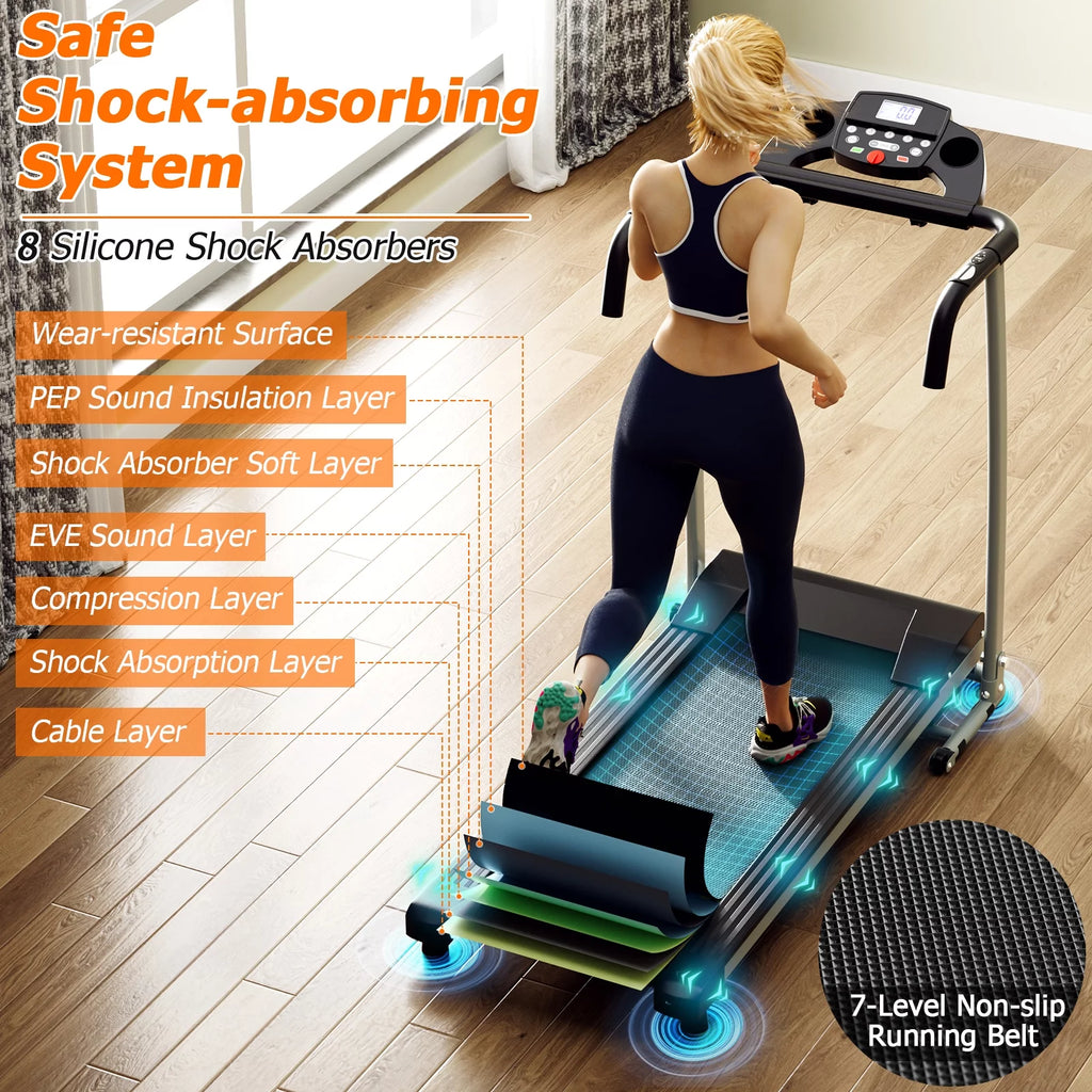 2 HP Folding Treadmill with LCD Display J95052